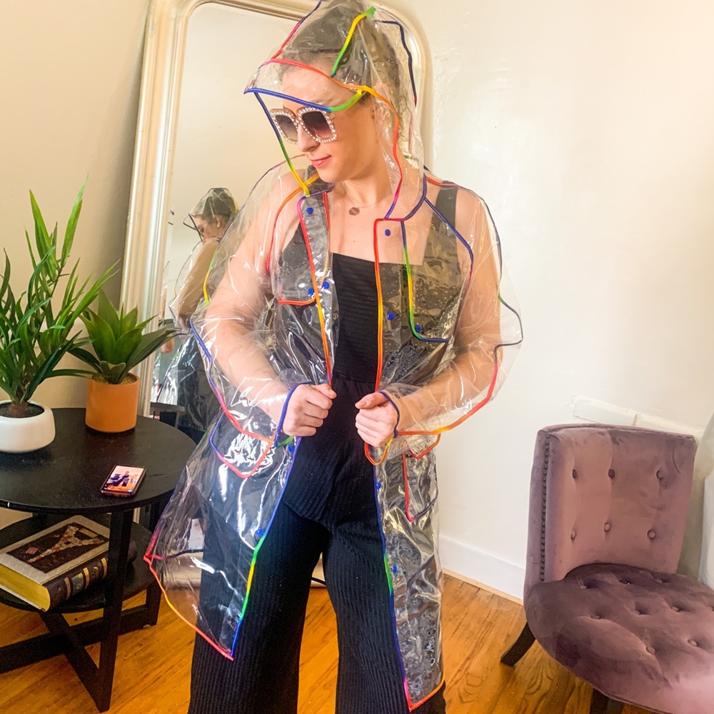 Multi colored Vinyl Iconic raincoat-